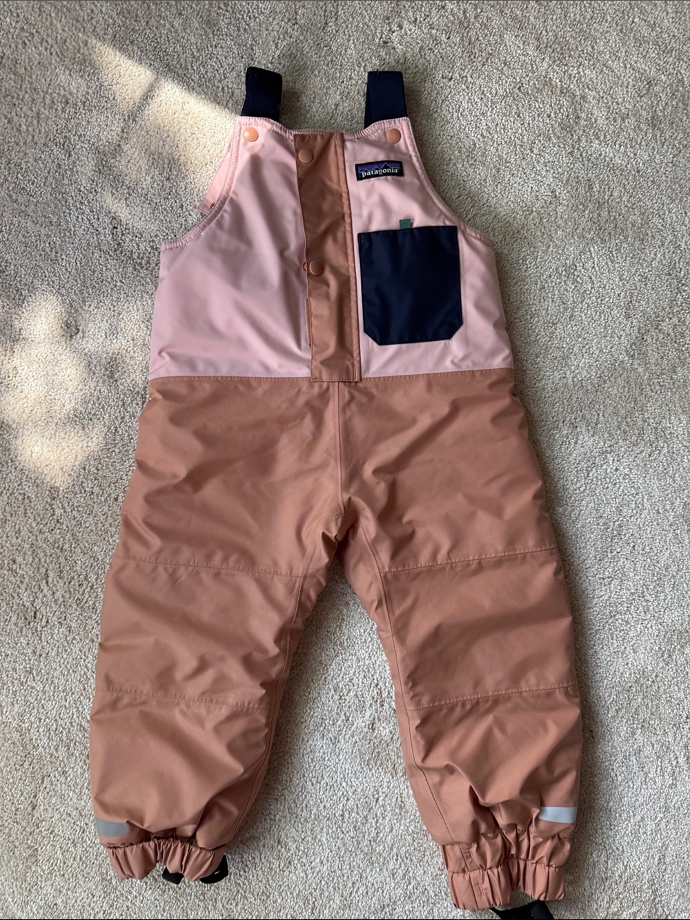 Patagonia Kids Pink, Brown & Navy Insulated Overalls